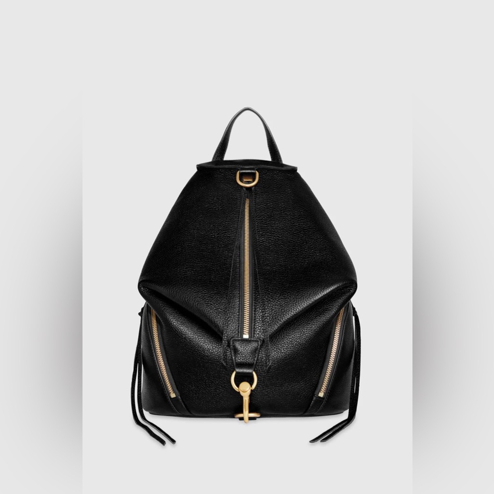 NWOT Rebecca Minkoff Black Julian Backpack with Gold Hardware